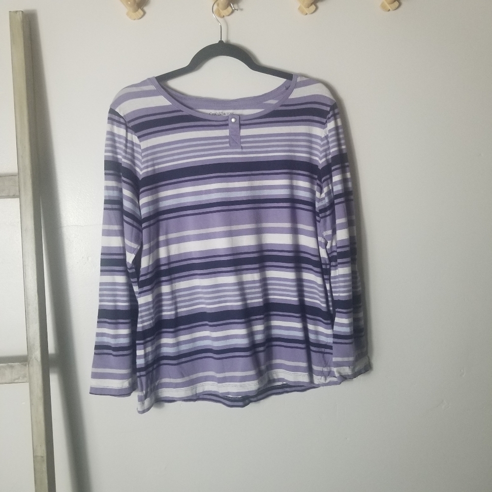 CROFT & BARROW LONG SLEEVE BLOUSE SIZE XL